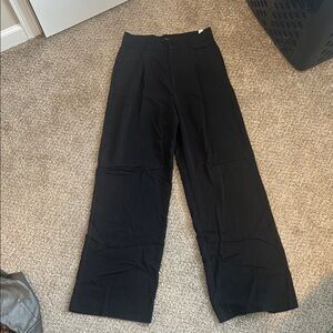 Zara Black Wide-Leg Trousers